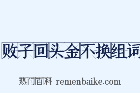 败子回头金不换组词是什么意思的图片